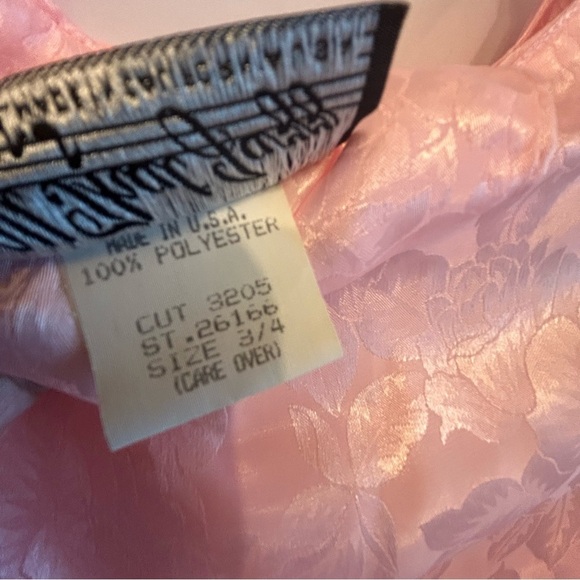 Vintage 80s All That Jazz Pink Peplum Dress w/ Belted Bow | Size 3/4 🇺🇸 - Picture 8 of 11